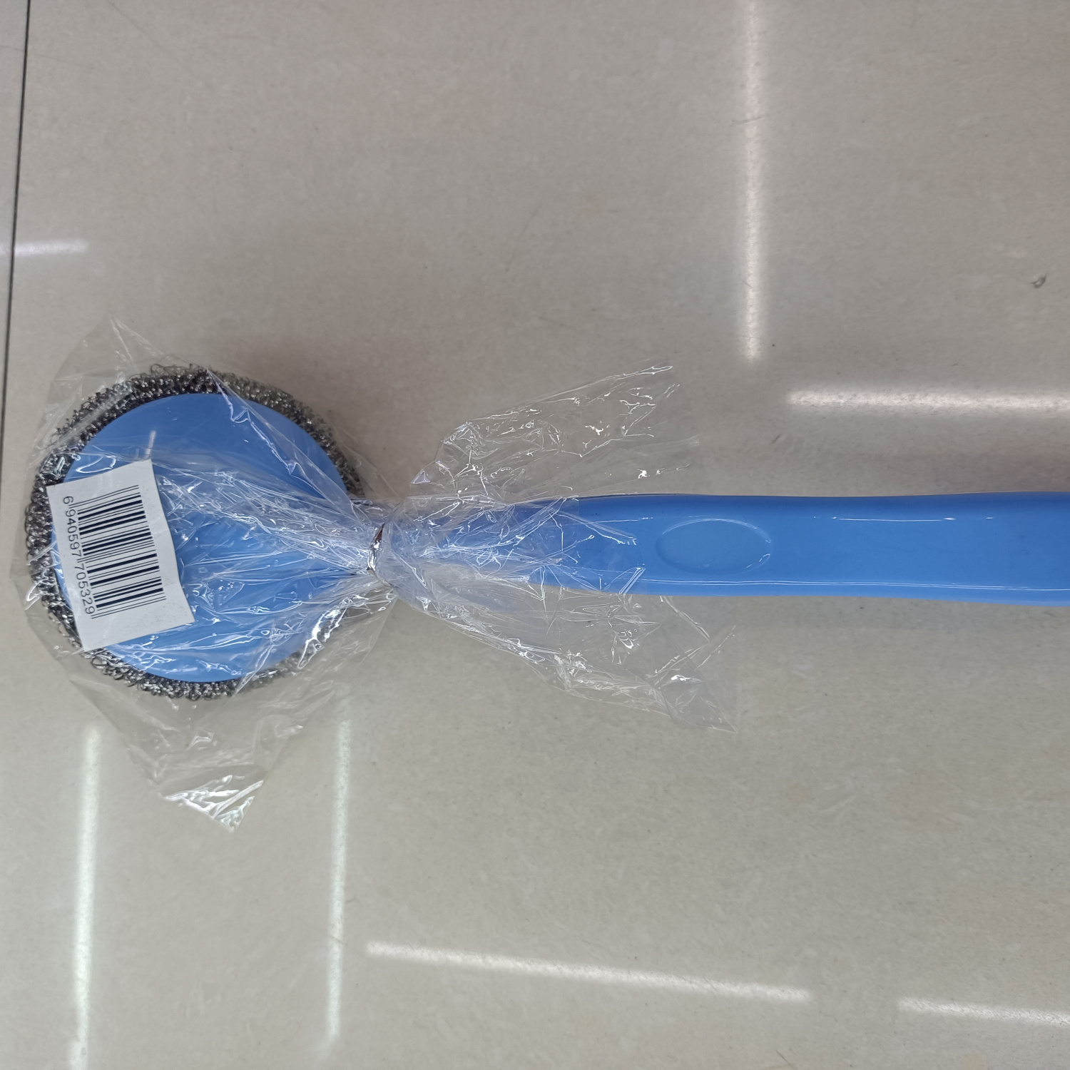 厂家直销国勇清洁球，H605，大号钢丝球手柄刷蓝色