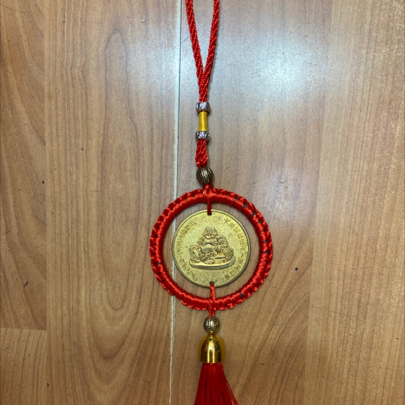 Rope red ring gold imitation copper big belly laughing Buddha pendant