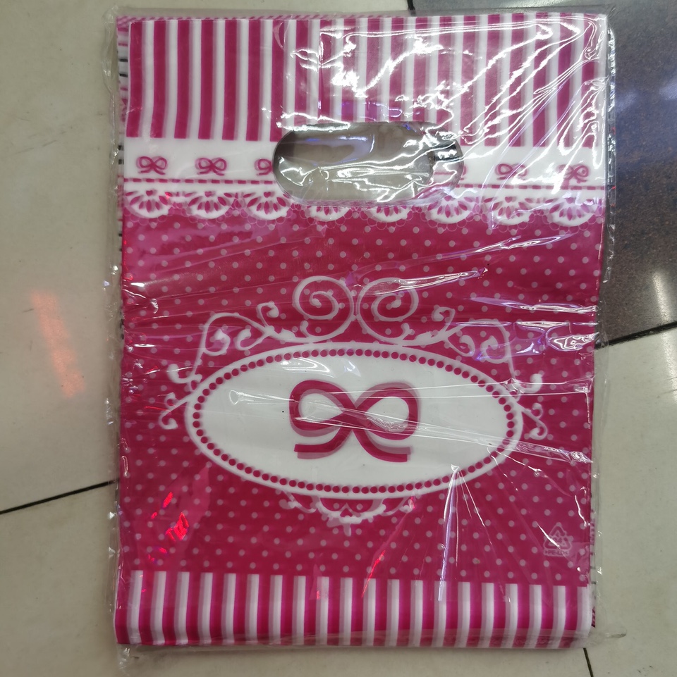 20*25 Red Bow Gift Bags Men's And Women's Children's Clothing Store Handbag Custom 100 Bags