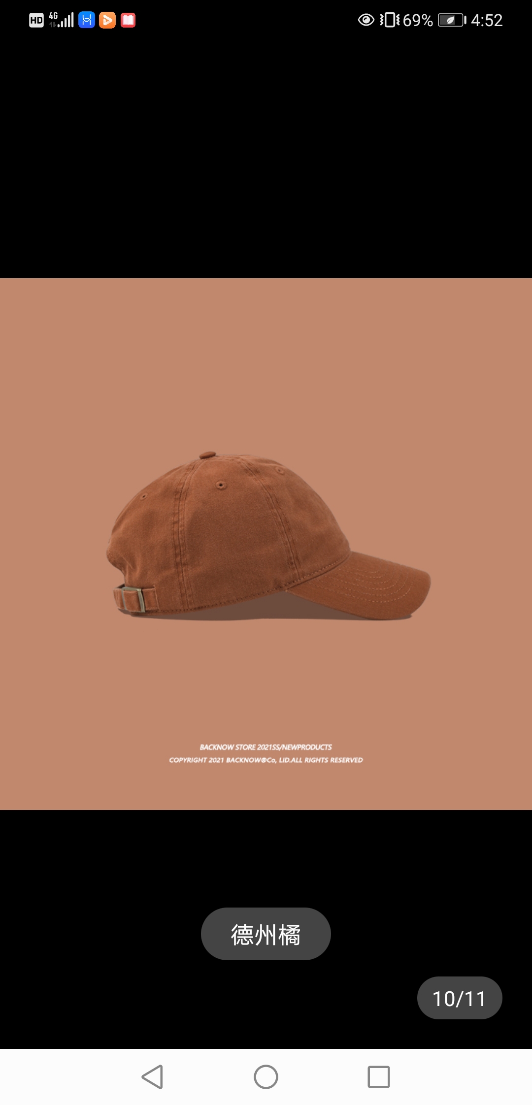 BACKNOW水洗棉纯色日系棒球帽ins男女夏天韩版软黑色鸭舌遮阳帽子02细节图