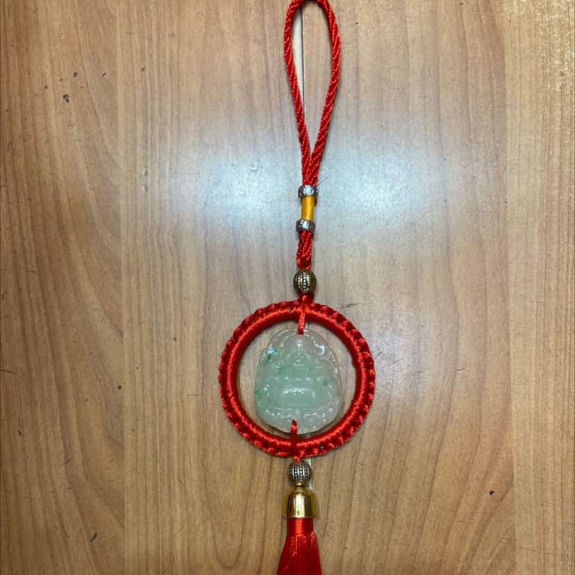 Pendant red ring three-dimensional jade Buddha laughing Buddha pendant