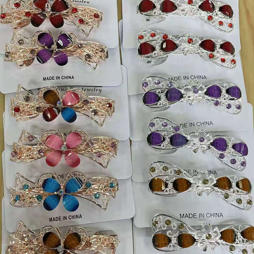 Colored stone tail clip