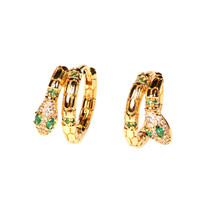 Europe and the United States cross-border new apm diamond-encrusted personality exotic spirit snake earrings ins women beautifully designed snake-shaped stud earrings