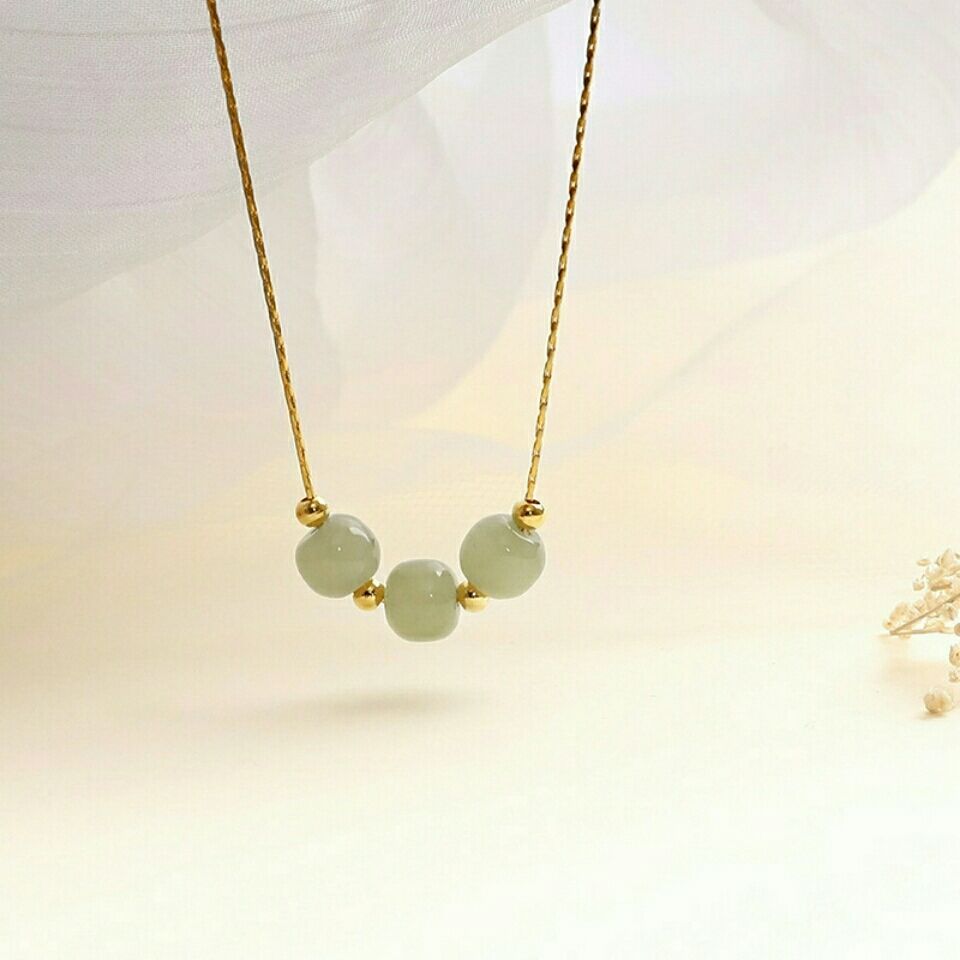 8 Necklace for women Instagram do not fade pendant necklace New 2021 Boudoir necklace Hetian Jade