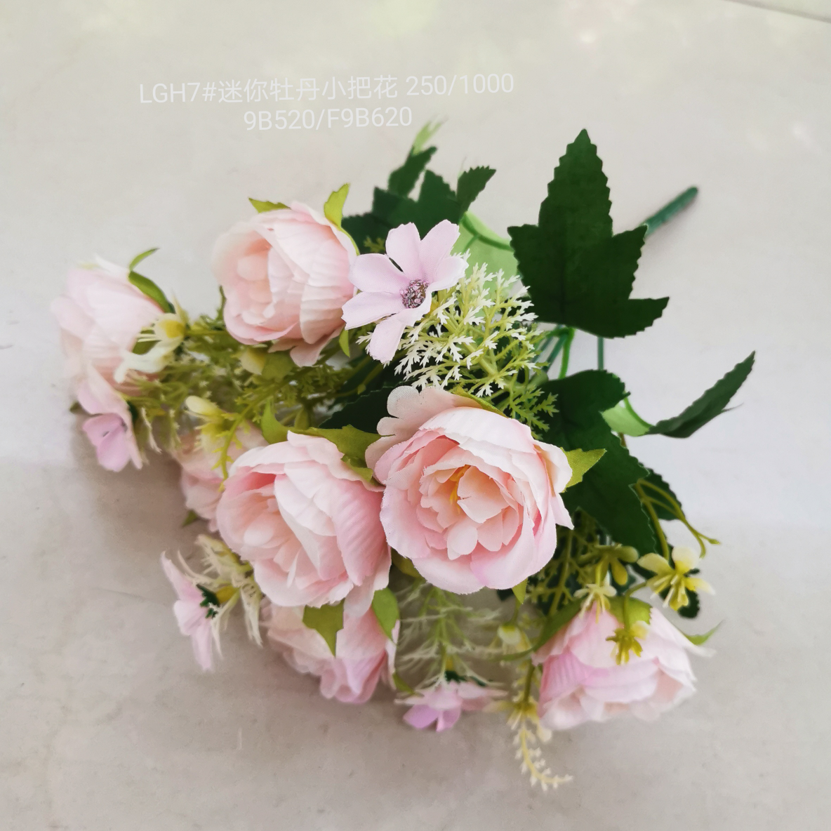 Rattan leaf plant simulation flower fake flower flower bonsai Living room Hotel wedding video decoration tree fence Rose vine willow leaves small flower small flower -35 thumbnail