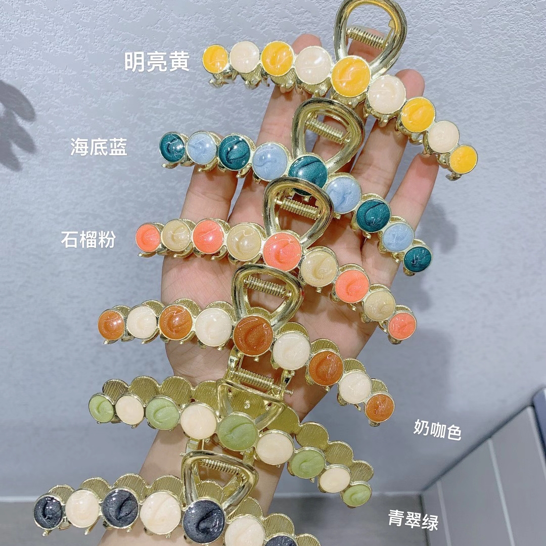 九个圈抓夹   发夹后脑勺网红新款发抓少女抓夹盘发器