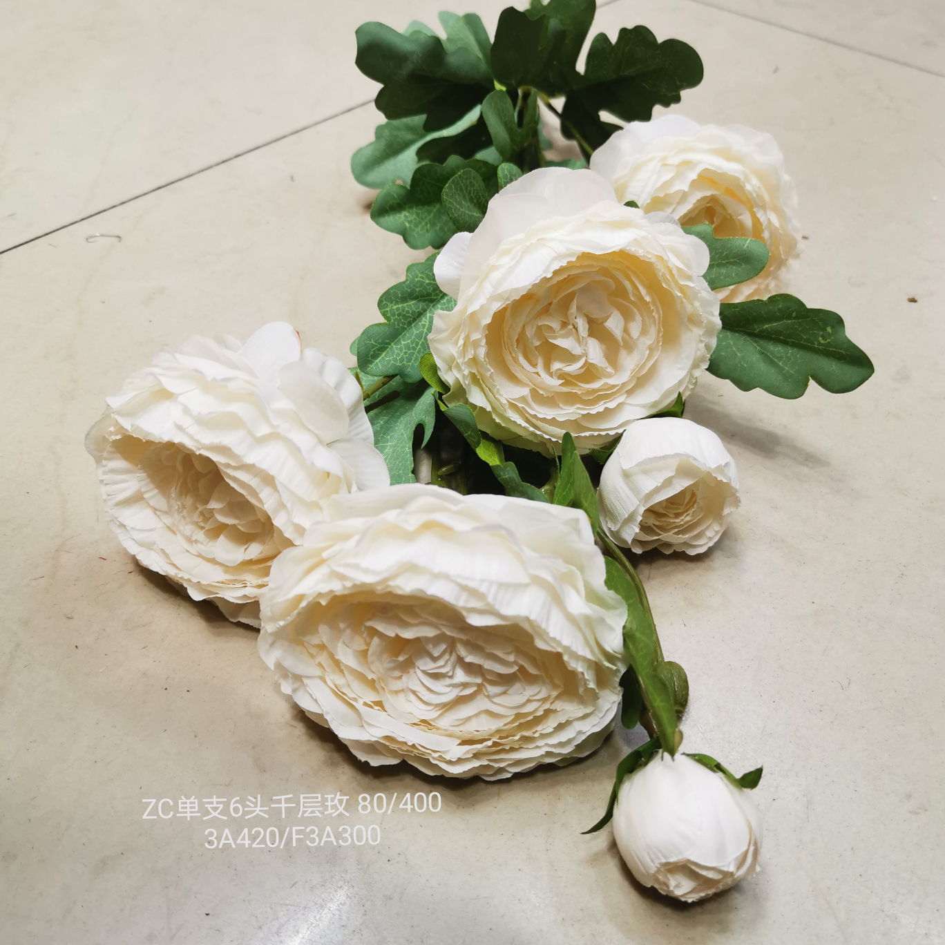 Rattan leaf plant artificial flower fake flower flower bonsai Living room Hotel wedding video decoration tree fence Rose vine willow leaves bundle heart peony dahlia single branch tea rose rose rose rose layer rose rose -5