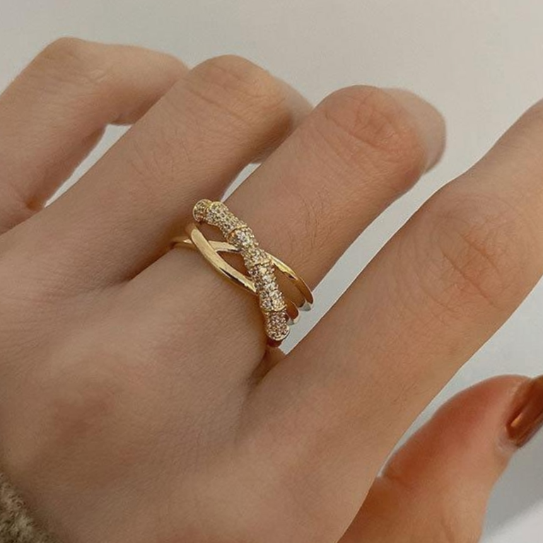 Ring pearl cross