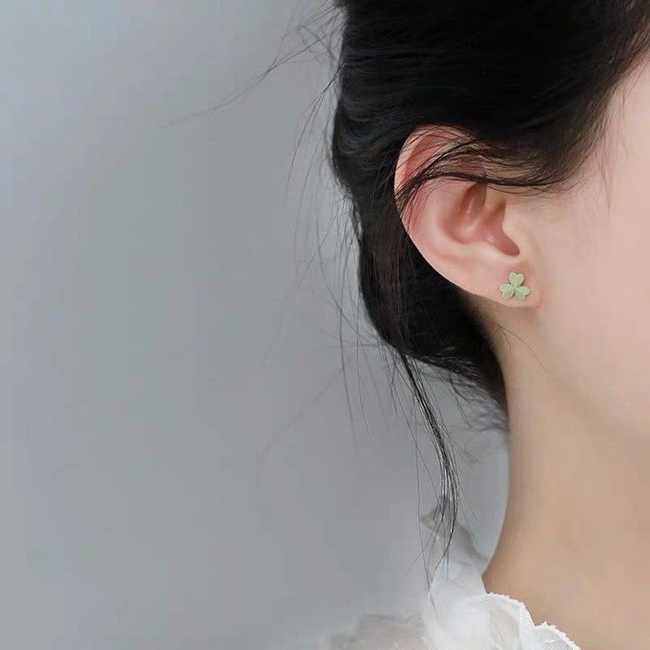 S925银针陶瓷耳钉新款2021年网红小清新可爱耳环养耳洞夏季耳饰女详情图5