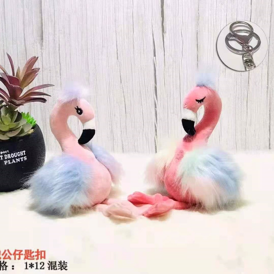 Flamingo doll keychain