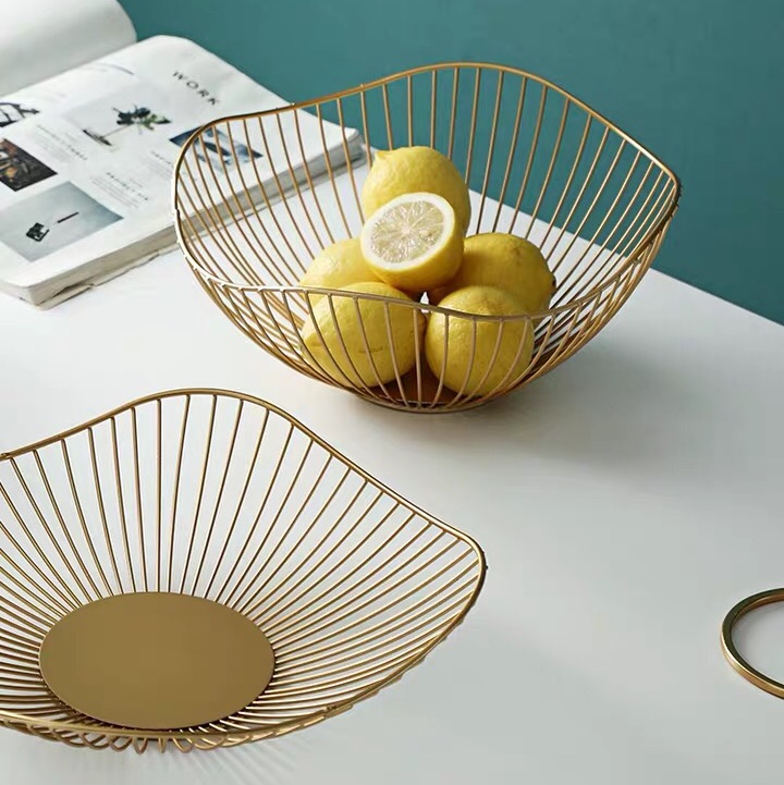 北欧水果篮客厅家用厨房铁艺果篮