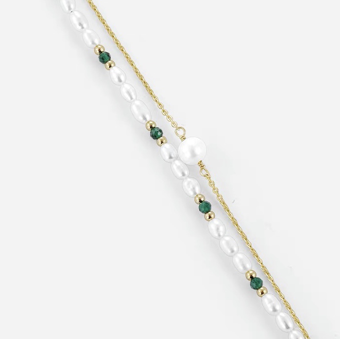 Diamond green bracelet