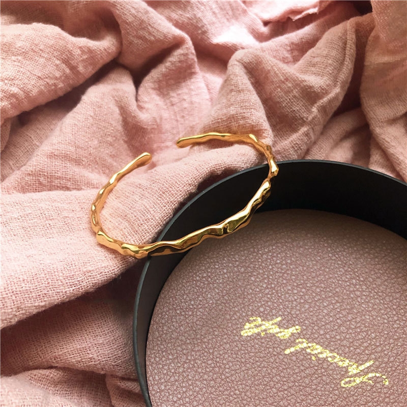 Female open bracelet custom sculpture art sense niche design sense bracelet Korean version