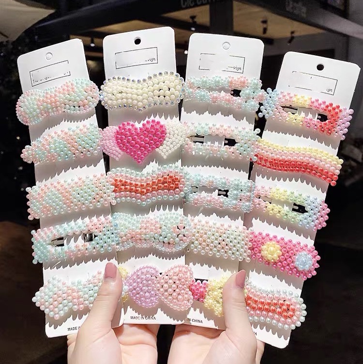 Internet celebrity children's hair accessories pearl clip 3226000633 thumbnail