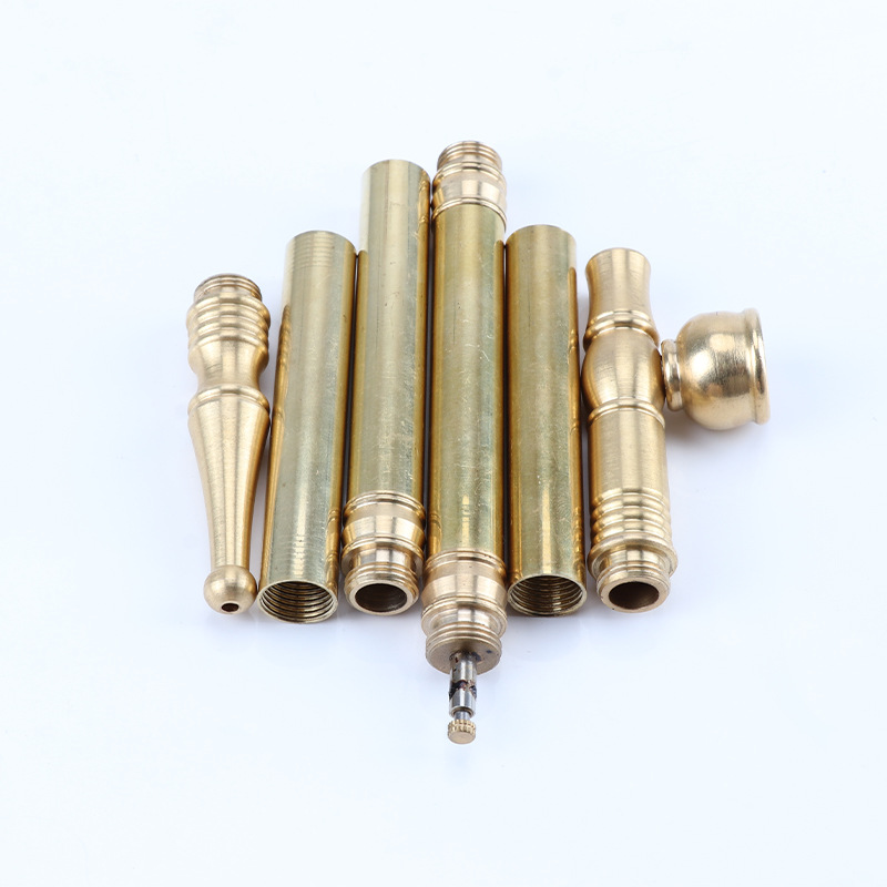 Dual-purpose brass pipe, stretchable, old-fashioned pipe, pipe pot, brass pipe pot Item Picture