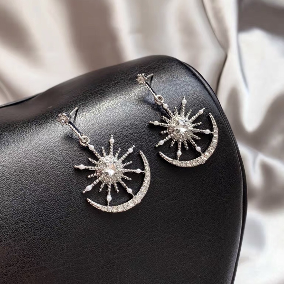 Korean temperament socialite network red star luxury luxury exquisite earrings