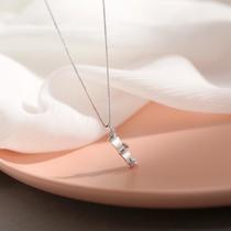 79925 Sterling silver lucky bamboo necklace female niche design sense simple temperament catopal clavicle chain delicate