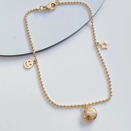 钛钢不掉色时尚百搭冷淡风金色镂空xiao lian wu lianw个性韩国高级精致气质网红女欧美2021新款欧美