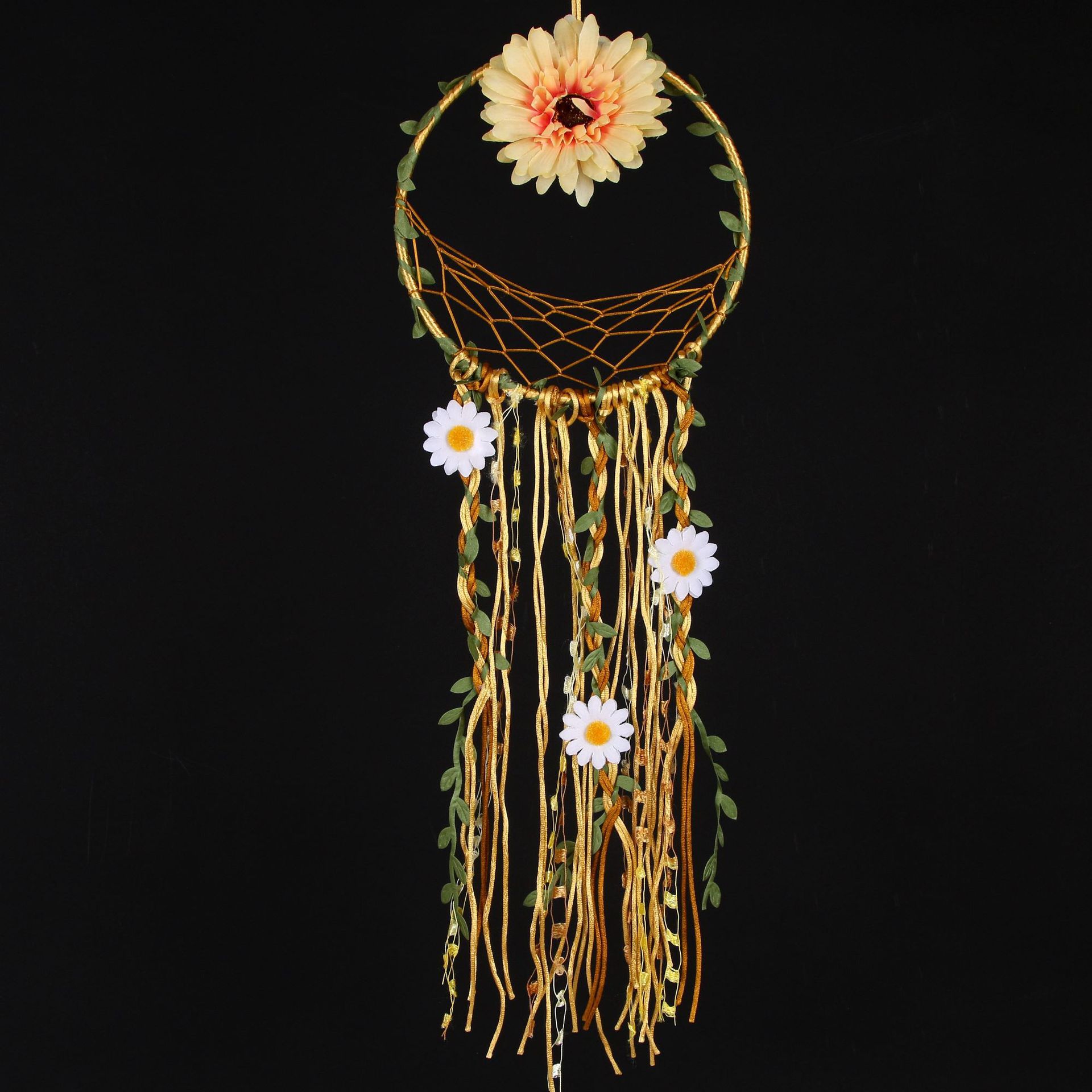 量大优惠清新小雏菊花朵捕梦网民宿装饰空中挂饰卧室吊饰厂家批发