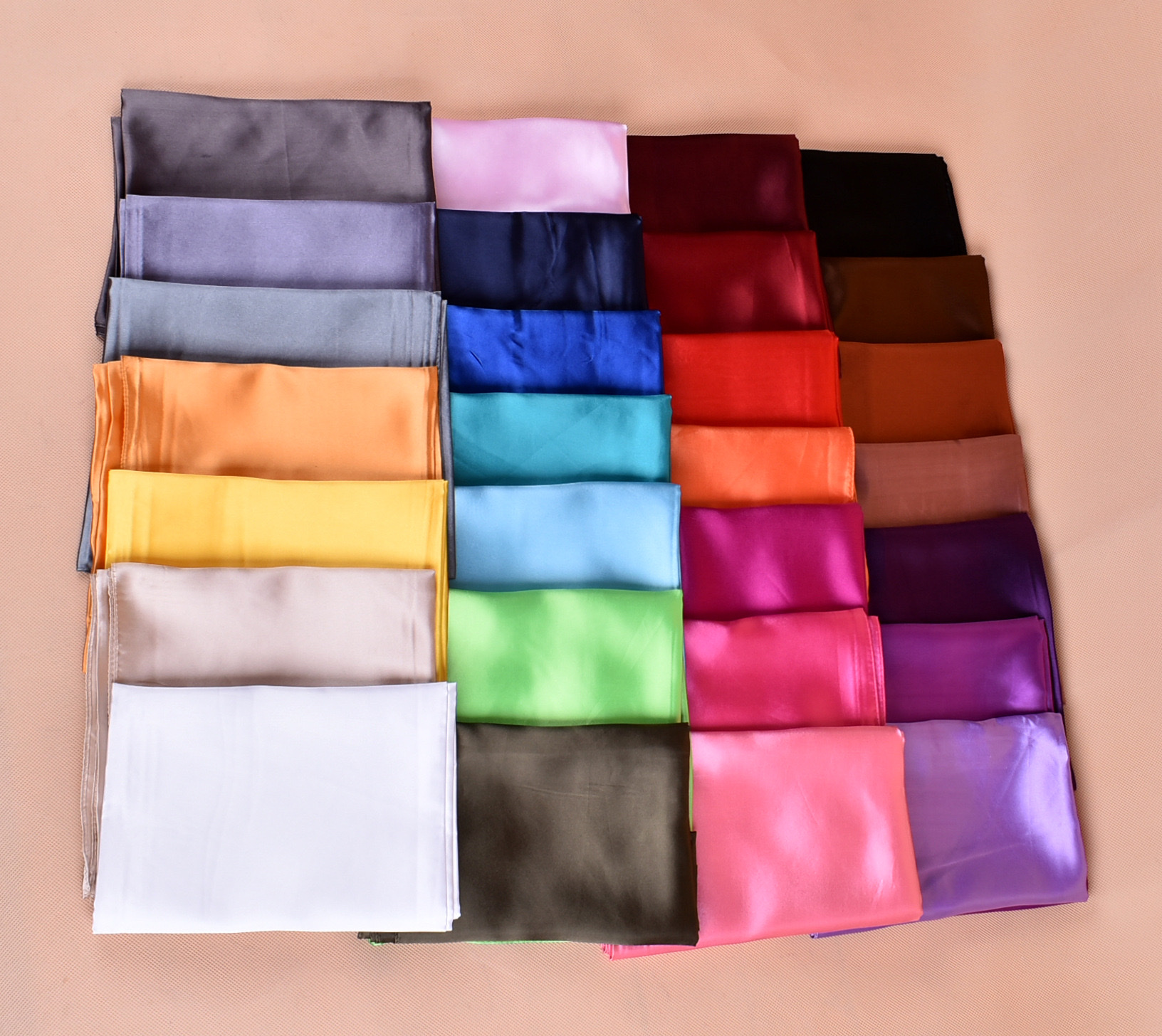 Oferta especial creativo nuevo color sólido color único mujer pañuelo largo pañuelo de seda pañuelo de color claro pañuelo 40 colores disponibles detail image 3