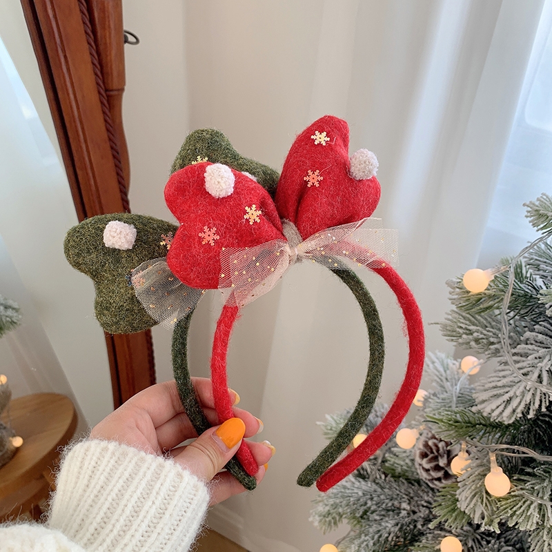 圣诞节装饰品节日表演头饰鹿角发箍儿童礼物发光头箍成人装扮发卡13