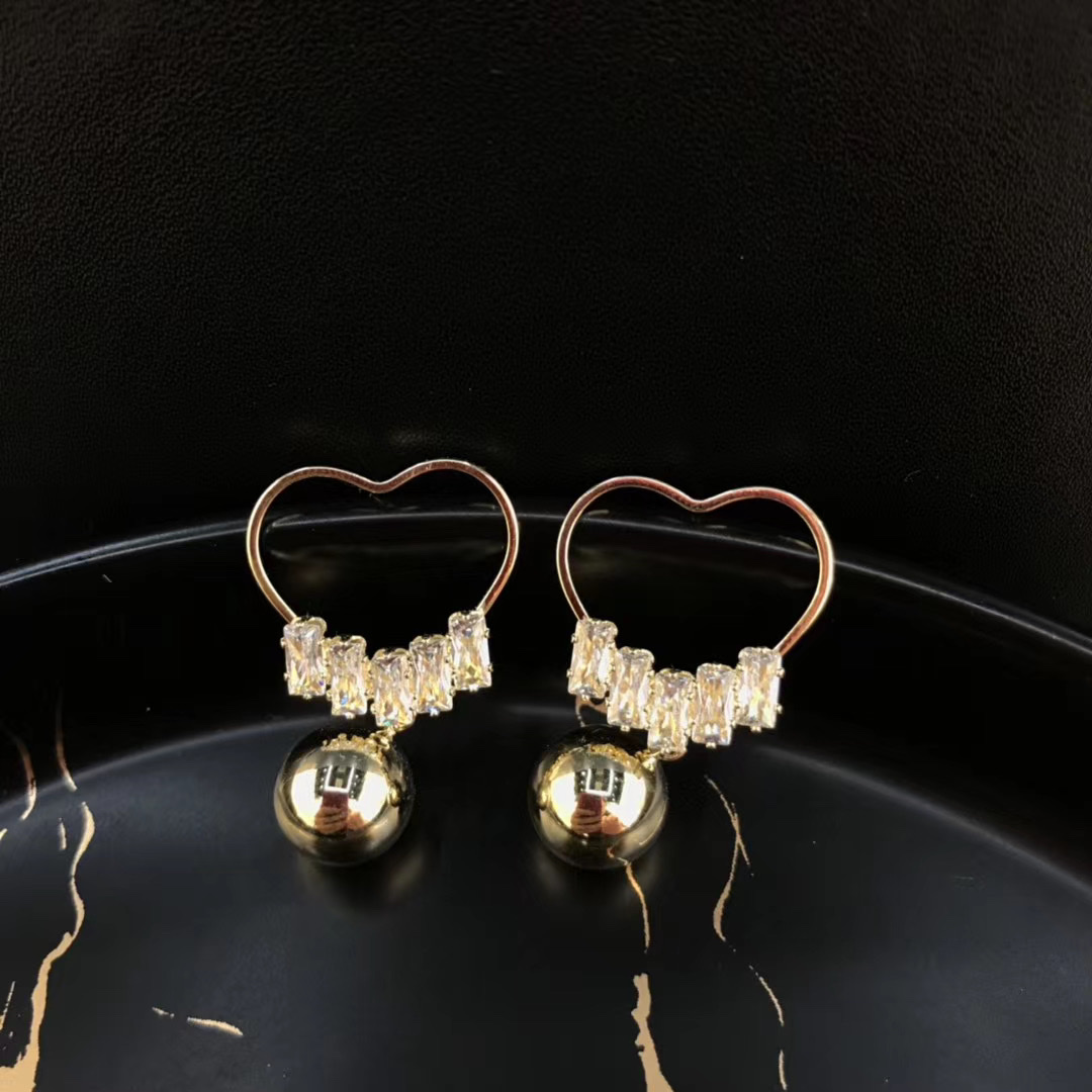 Retro and high-end cat's eye stone elegant earrings for women, 2021 new trendy design, pure silver needle long stud earrings bdnf Specification image