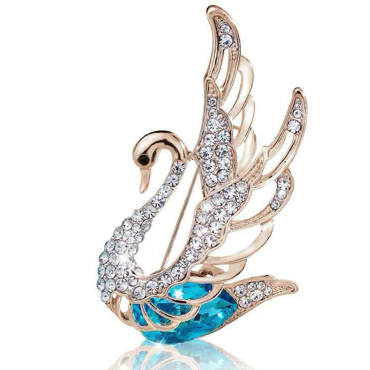 Brooch lovely swan woman Korean luxury atmospheric coat coat fashion cardigan accessories with 100 accessories