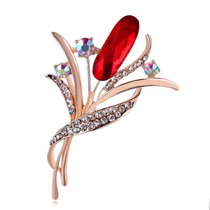 Brooch Korean crystal corsage Large pin collar pin Korean Silk scarf buckle shawl buckle flower