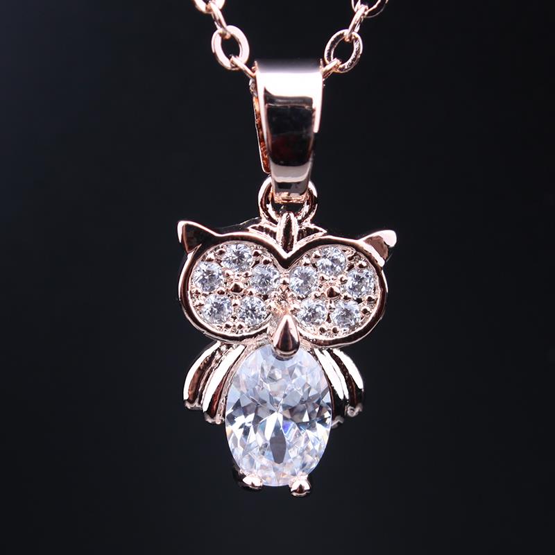 Vintage classic environmental protection color clavicle chain necklace copper micro-inlaid rose gold platinum 261 thumbnail