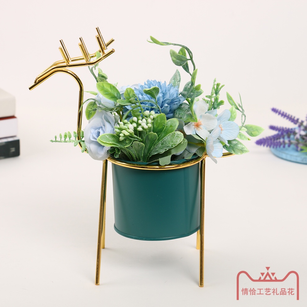 New wrought iron antler simulation flower ornaments Item Picture