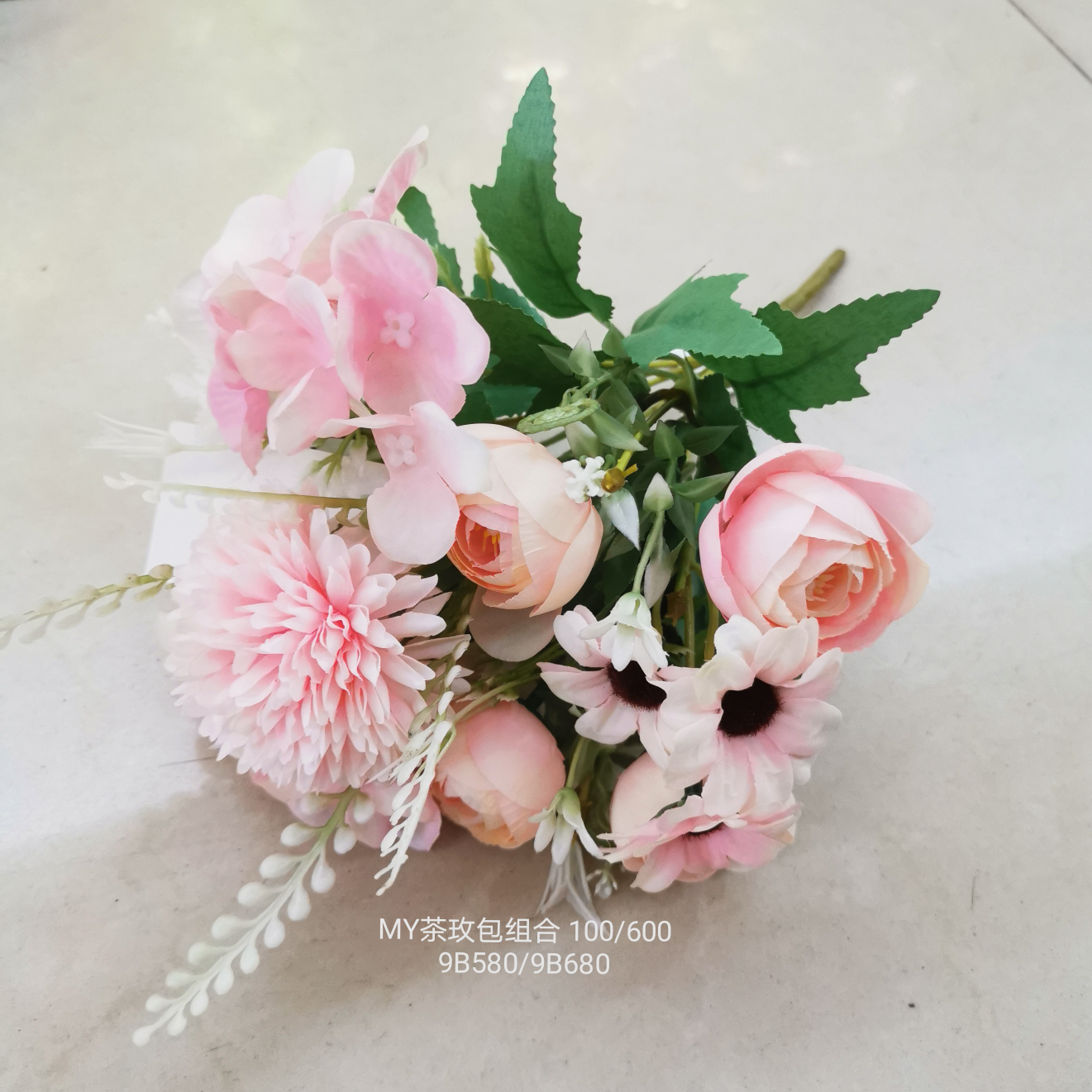 Rattan leaf plant simulation flower fake flower flower bonsai Living room hotel wedding video decoration tree fence Rose vine willow leaves small flower small flower -17 thumbnail