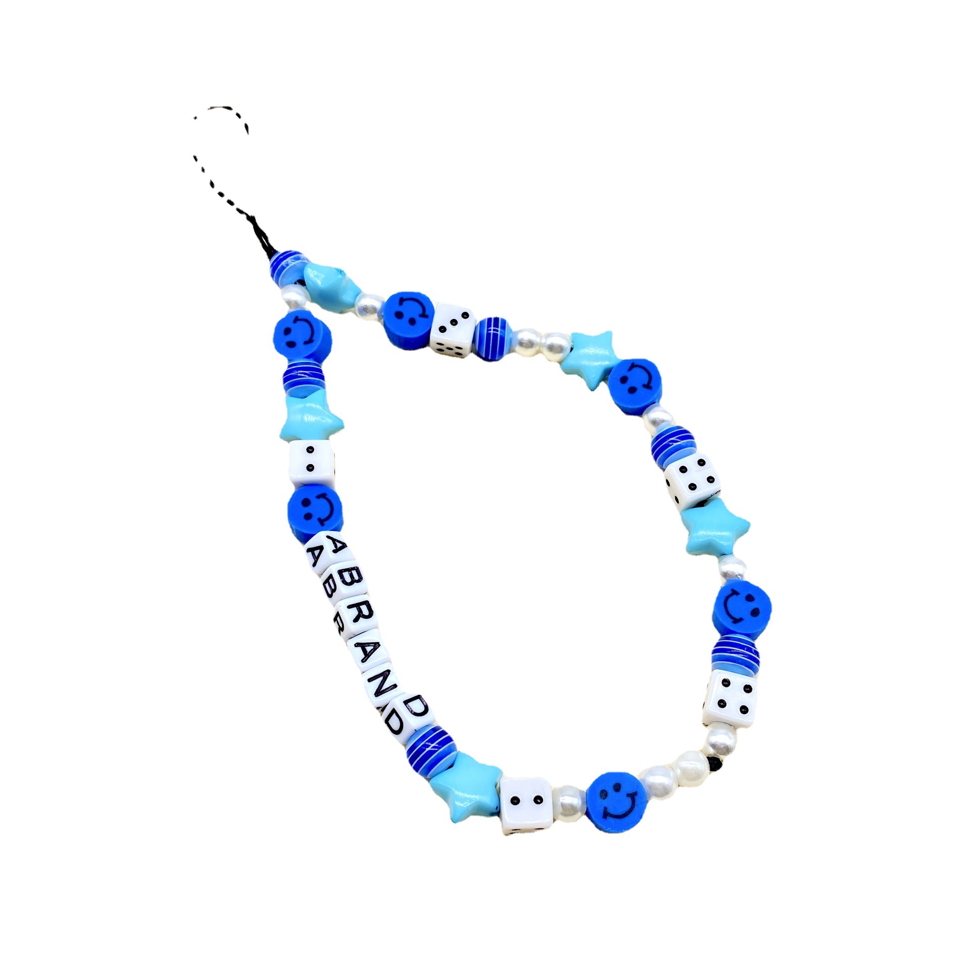 Color polymer clay DIY mobile phone lanyard key chain Mobile phone universal chain key chain pure handmade jewelry