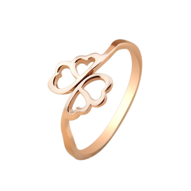 High-grade ring female ring niche design light luxury cold fashion personality index finger ring four-leaf clover ring 41 thumbnail