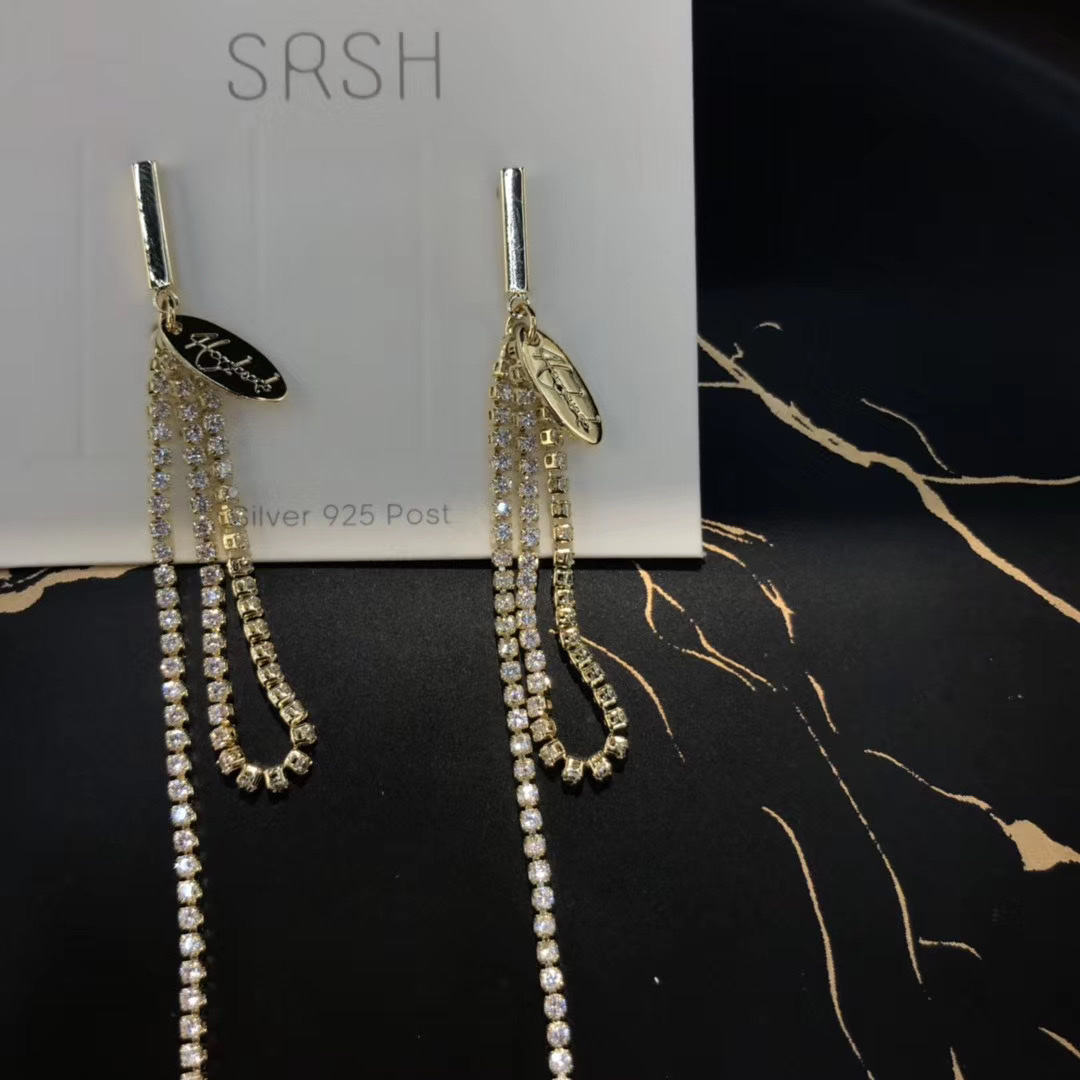 Retro and high-end cat's eye stone elegant earrings for women, 2021 new trendy design, pure silver needle long stud earrings bdnf Item Picture
