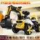 儿童挖掘机可坐可骑大号电动玩具车挖土机购机滑行车男女孩工程车橙色1图