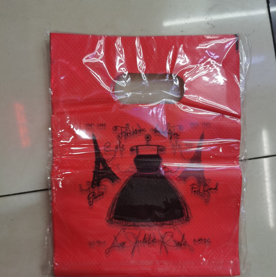20*25 Red Dress Gift Bags Men's And Women's Children's Clothing Store Handbag Custom 100 Bags