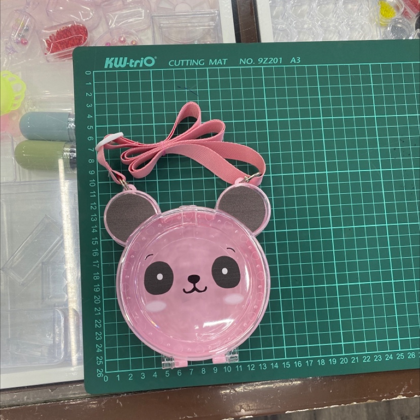 Square storage box backpack cartoon bear digital print