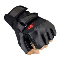 Men's leather gloves half finger driving sports non-slip bare finger half tactical fleece warm outdoor cycling gloves