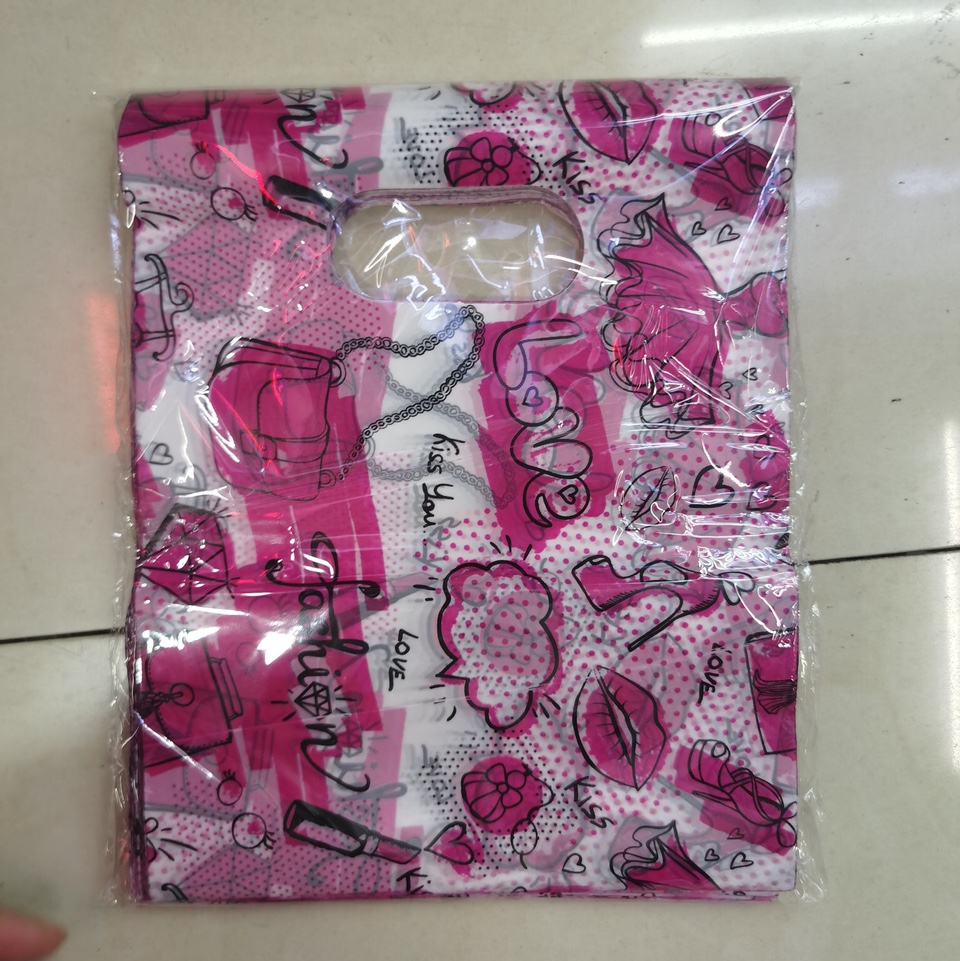 20*25 Rose Love Gift Bags Men's And Women's Children's Clothing Store Handbag Custom 100 Bags