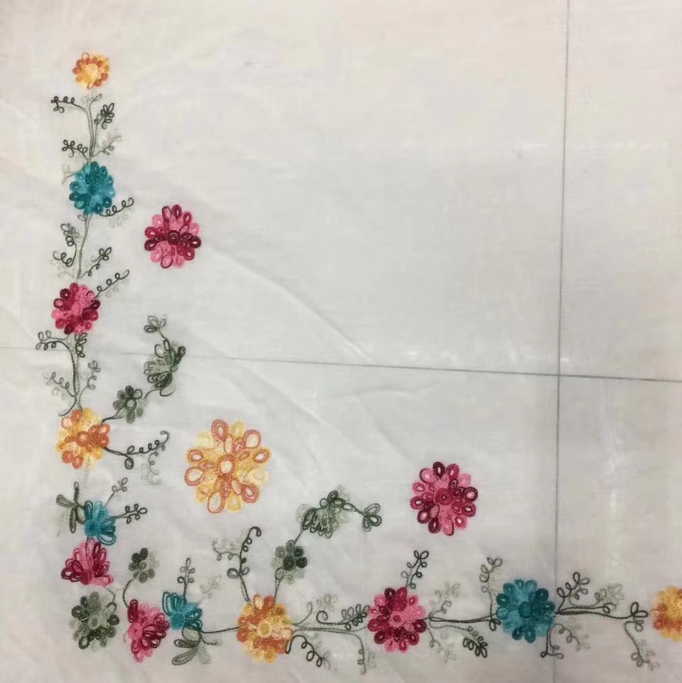 Tr Embroidered Square Scarf Scarf Casual Fashion National Style Headscarf