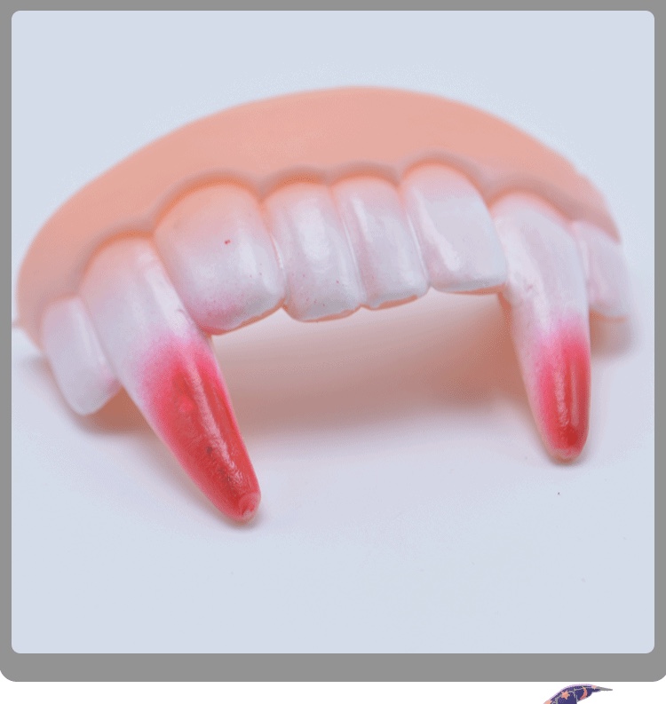 Popular Halloween props in foreign trade: single-layer zombie false teeth braces, April Fool's Day prank vampire teeth toys detail image 2