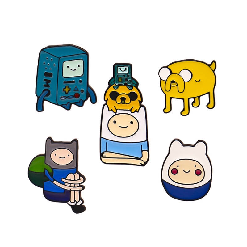 Cross Border Adventure Time Cartoon badge Adventure Stooges Cute Metal brooch clothing pin wholesale