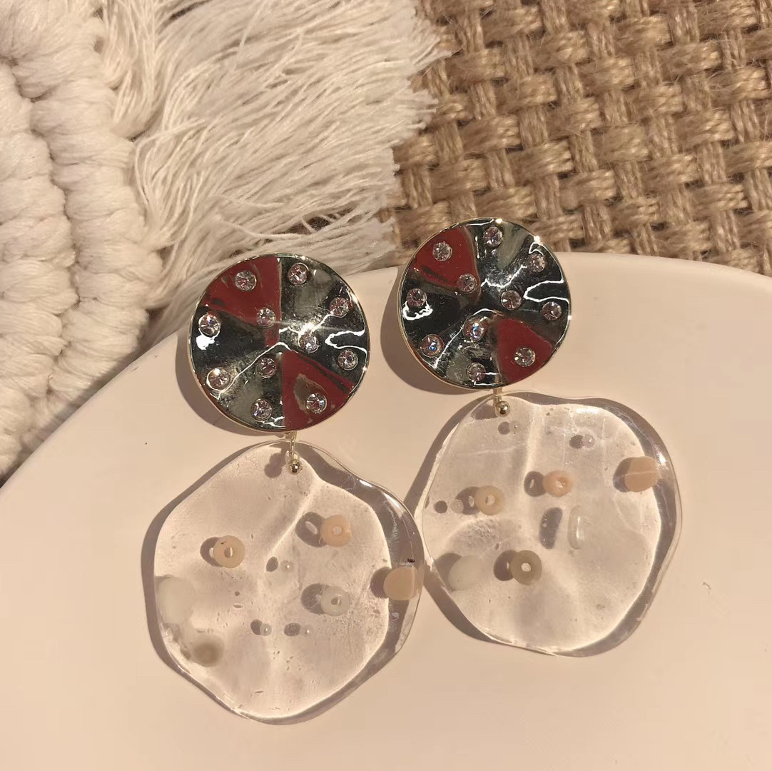 Retro and high-end cat's eye stone elegant earrings for women, 2021 new trendy design, pure silver needle long stud earrings gkdn details Picture