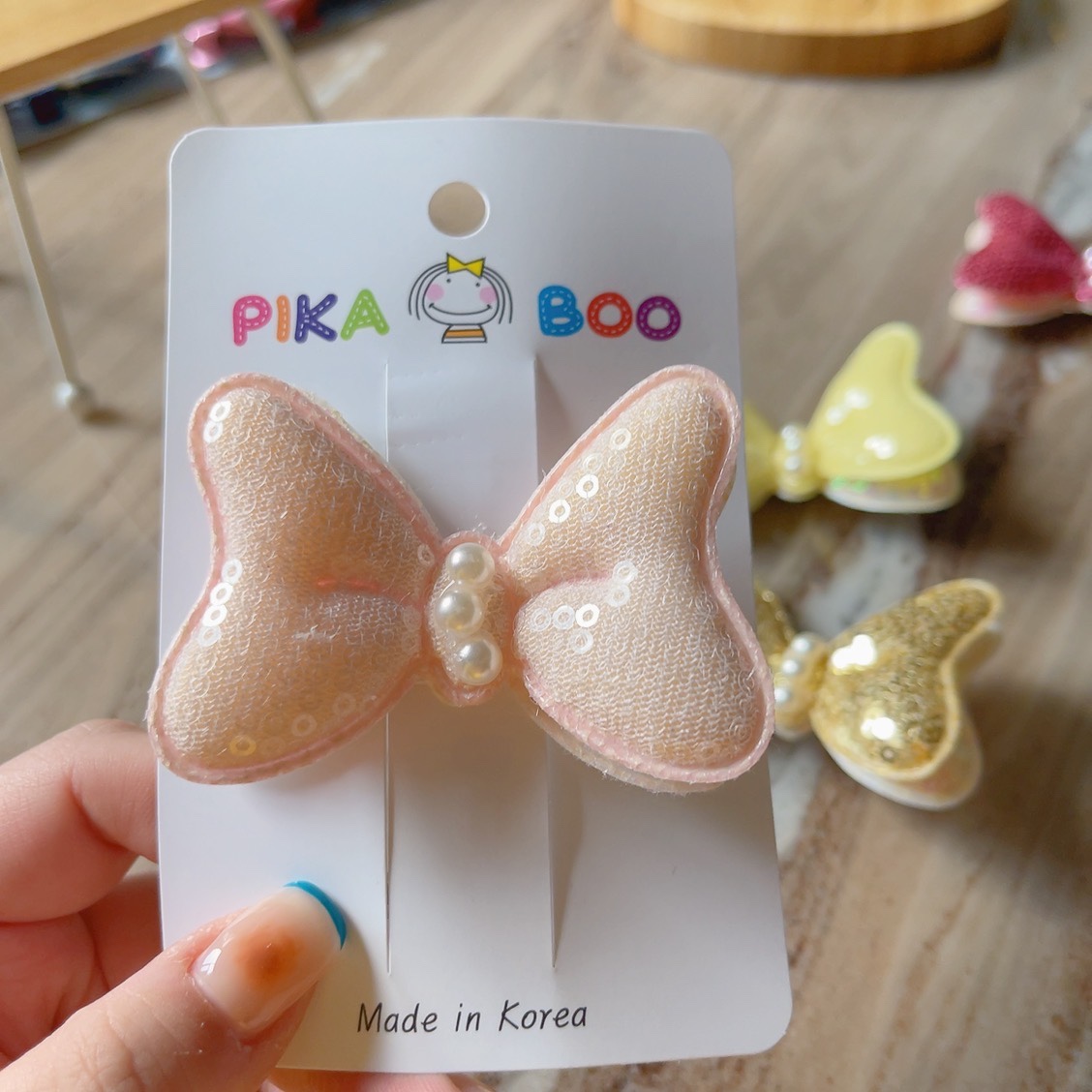 Light pink double layer children's accessories everything creative trend hair accessories Cute princess gentle accessories bow tie diamond 160 thumbnail