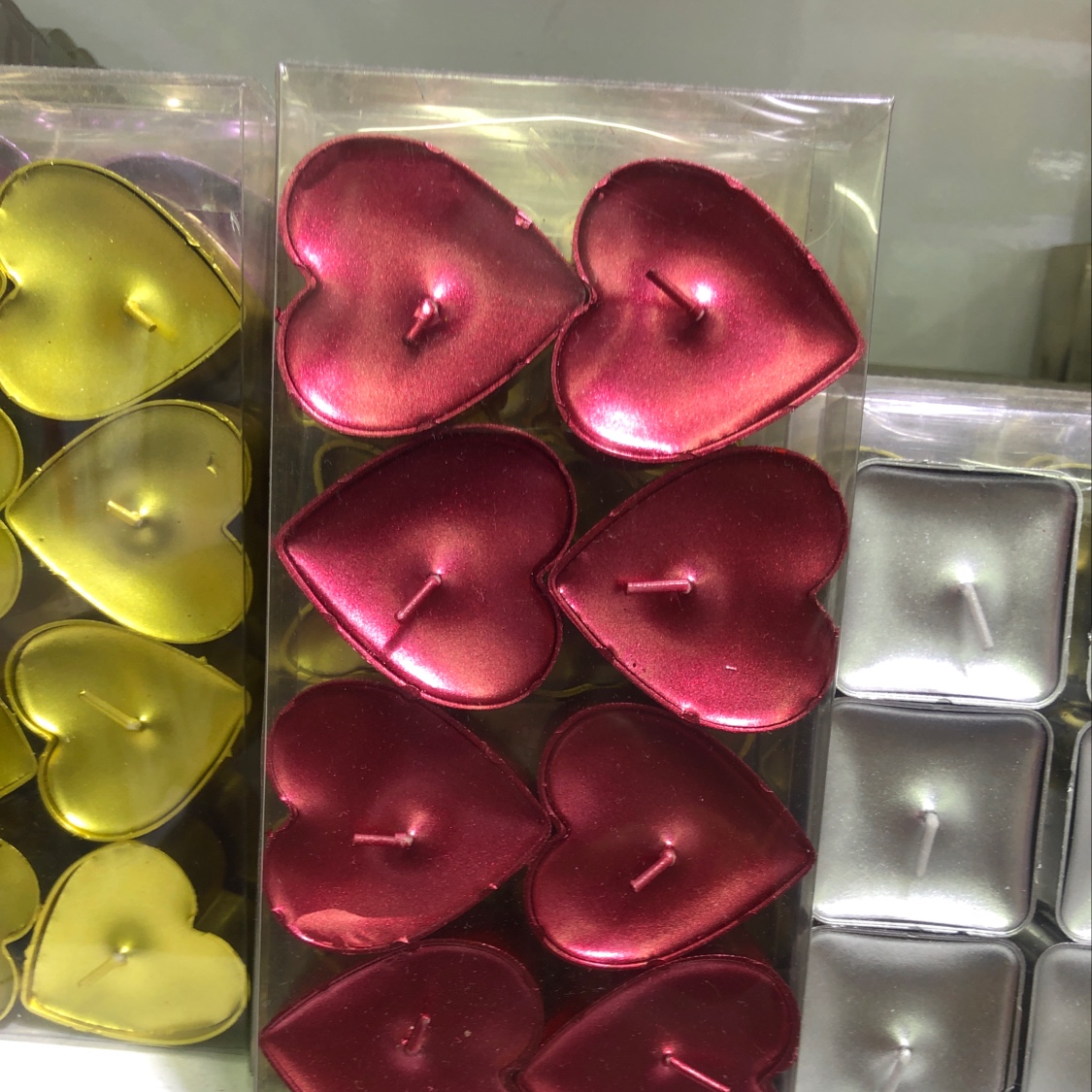 金属漆茶蜡心形