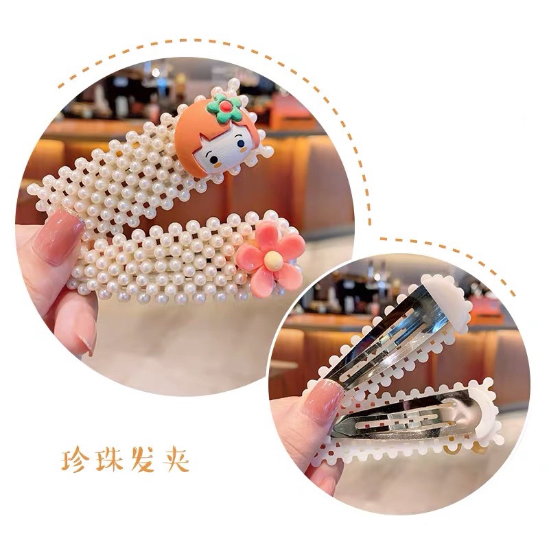 Internet celebrity children's hair accessories pearl clip 3226000632 thumbnail