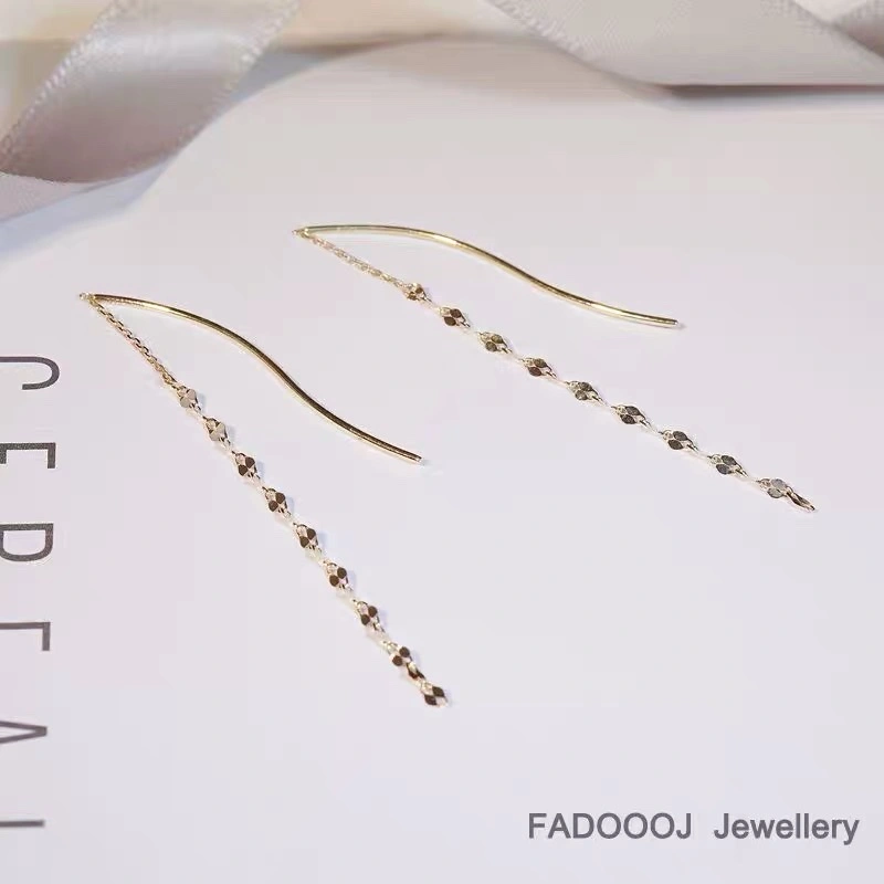 The latest stud earrings, tassel style, elegant new earrings, exaggerated earrings, simple and elegant for the eldest daughter, a trend of Internet celebrities detail image 2