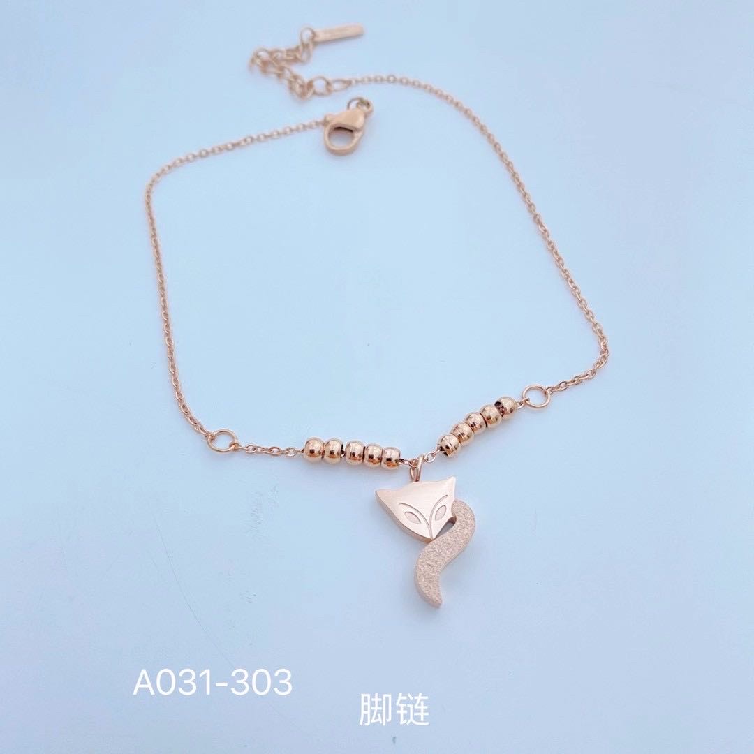 钛钢不掉色时尚百搭冷淡风个性玫瑰金磨砂狐狸钢珠韩国高级精致气质网红女欧美2021新款欧美嘻哈潮人详情图2