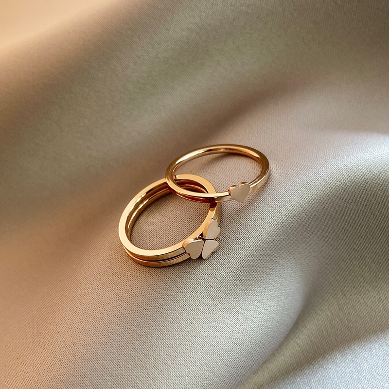 High-grade ring female ring niche design light luxury cold fashion personality index finger ring four-leaf clover separate ring 53 thumbnail