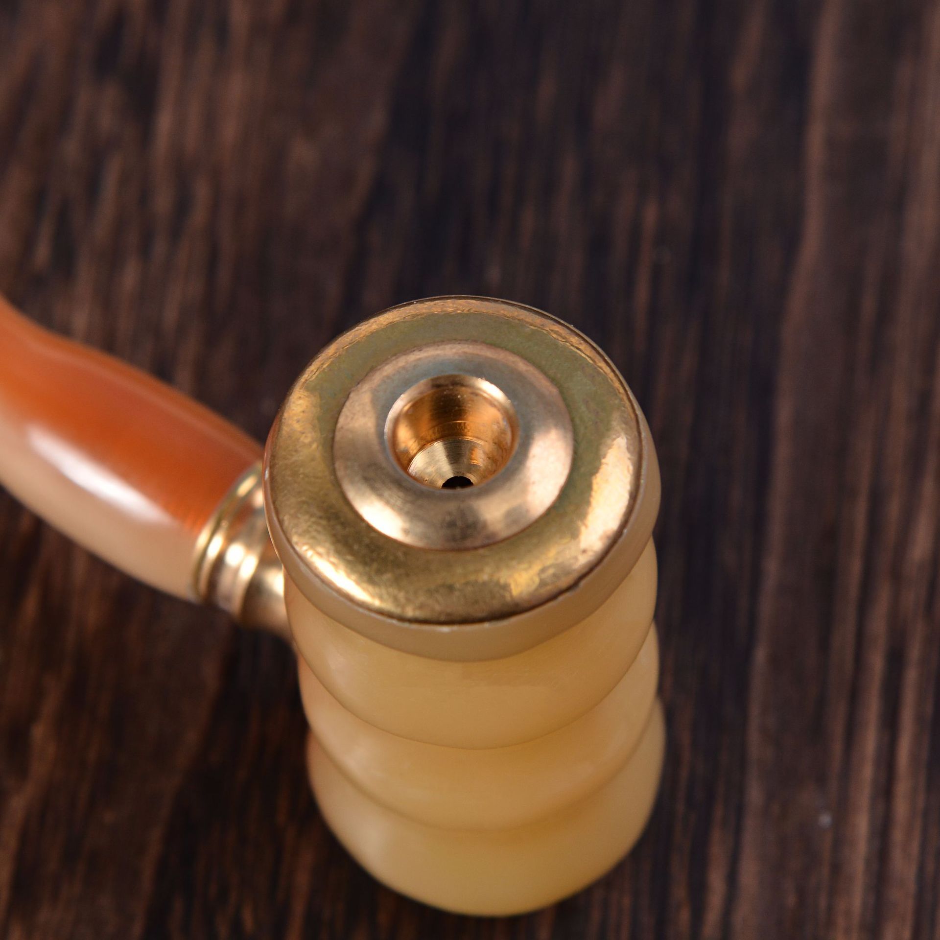 Factory wholesale of imitation ox horn dual-purpose filter pipes, bamboo joint mouthpieces, smoking accessories, business gifts detail image 6